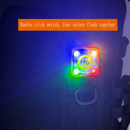 Outdoor Flashlight EDC Portable Mini Light Camping Hiking Safety Flashing Light For Tactical Vest 25mm Backpack Strap
