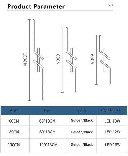 Modern Creative Strip Led Wall Light Minimalist Bedroom Bedside Wall Sconce Led Lights Living Room TV Sofa Background Wall Lamp