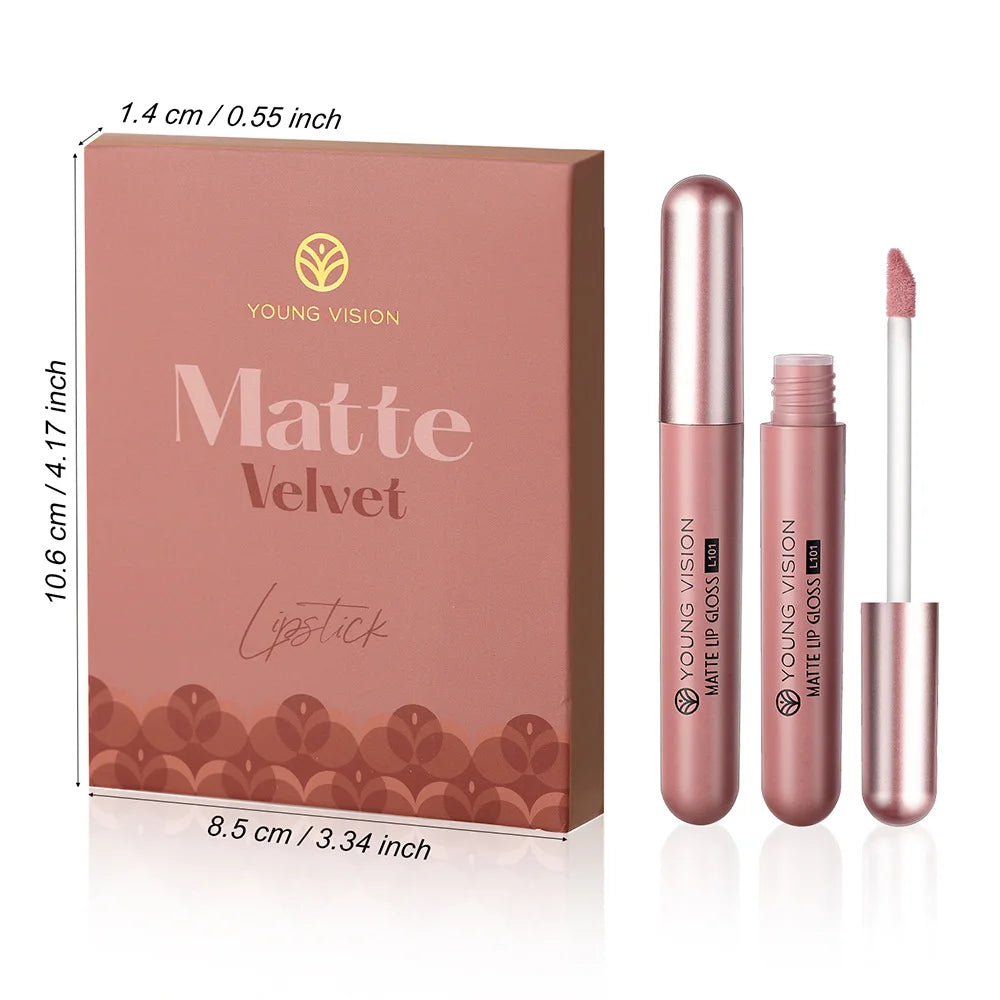 HANDAIYAN Set of 6 NonStick Cup Liquid lipstick , Long-Lasting Lip Gloss Gift Box – Matte Finish Lip Gloss, Resistant to Fading