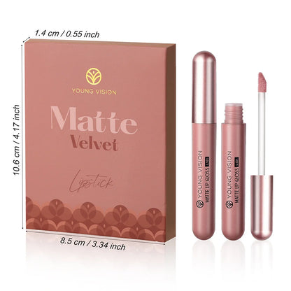 HANDAIYAN Set of 6 NonStick Cup Liquid lipstick , Long-Lasting Lip Gloss Gift Box – Matte Finish Lip Gloss, Resistant to Fading
