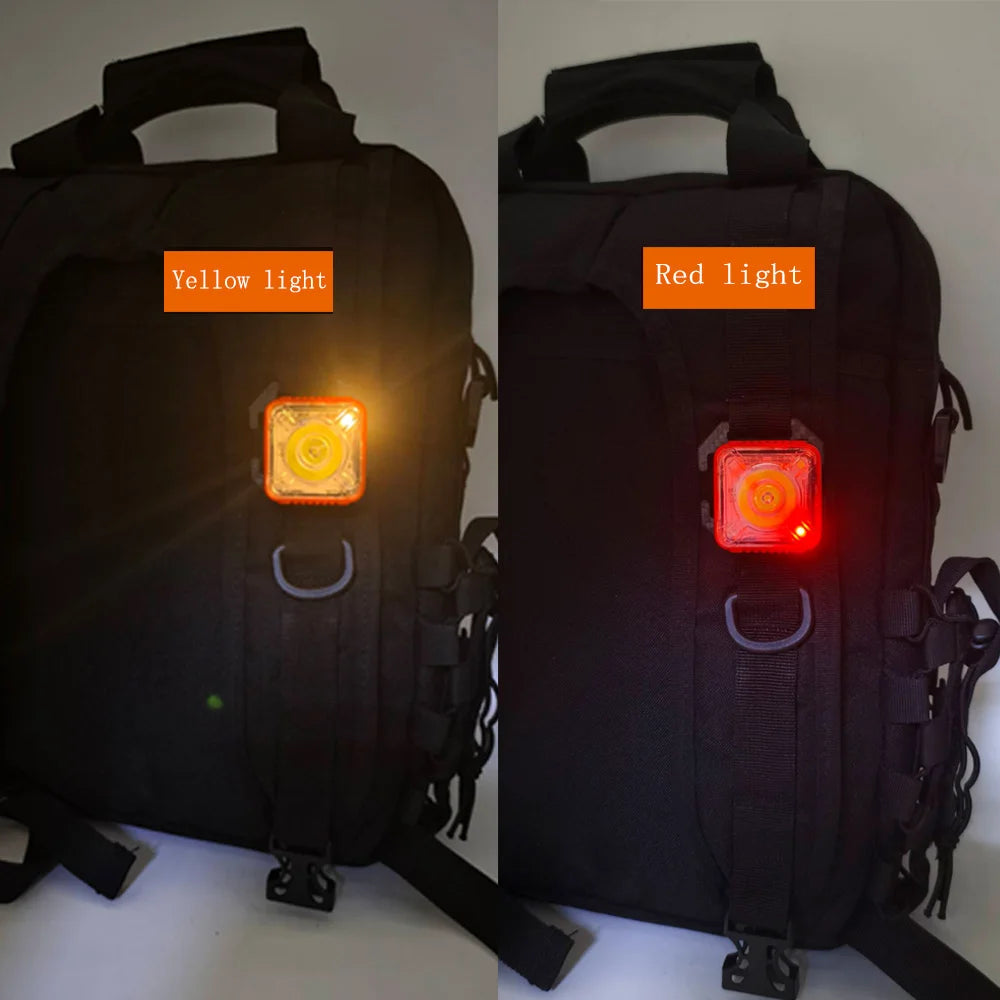 Outdoor Flashlight EDC Portable Mini Light Camping Hiking Safety Flashing Light For Tactical Vest 25mm Backpack Strap