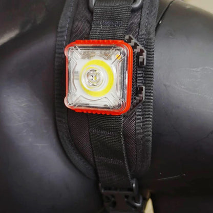 Outdoor Flashlight EDC Portable Mini Light Camping Hiking Safety Flashing Light For Tactical Vest 25mm Backpack Strap