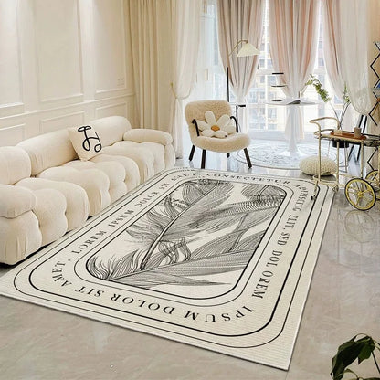 VIKAMA modern simple crystal velvet large carpet living room sofa coffee table Light luxury large area bedroom non-slip carpet