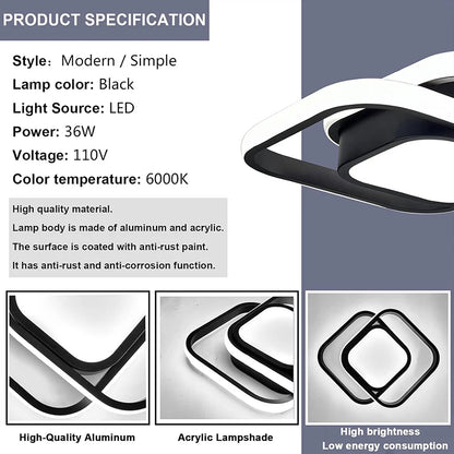 LED Ceiling Lamp Modern Style Geometric Shape Aisle Corridor Light Wall light Kitchen/ Bedroom Lighting 110V White/Warm light