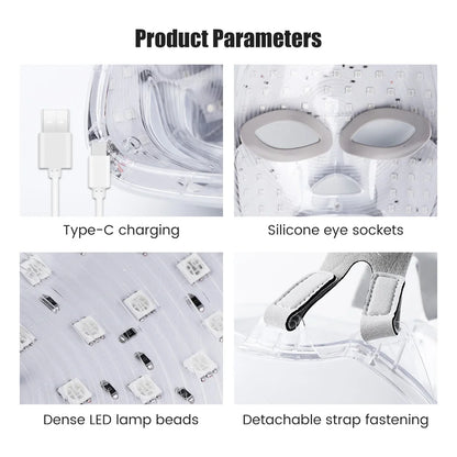 7 Colors LED Facial Mask Photon Tool Face Skin Care Mask Skin Rejuvenation Tools Anti Acne Wrinkle Removal Face Beauty Mask