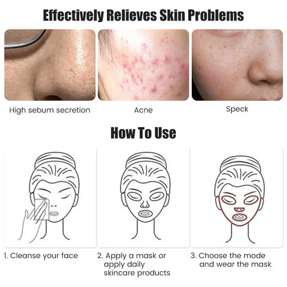 7 Colors LED Facial Mask Photon Tool Face Skin Care Mask Skin Rejuvenation Tools Anti Acne Wrinkle Removal Face Beauty Mask