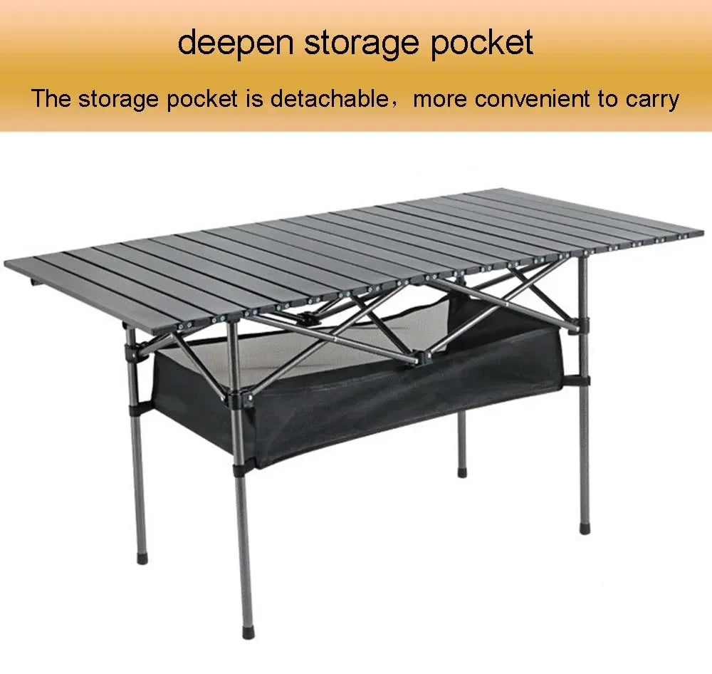 Camping Folding Table Lightweight Organizer Desk with Carrying Bag Multi-Purpose Outdoor Picnic Beach Leisure Desks Essentials