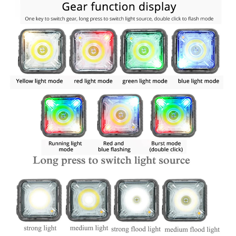 Outdoor Flashlight EDC Portable Mini Light Camping Hiking Safety Flashing Light For Tactical Vest 25mm Backpack Strap
