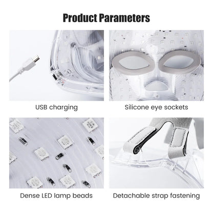 7 Colors LED Facial Mask Photon Tool Face Skin Care Mask Skin Rejuvenation Tools Anti Acne Wrinkle Removal Face Beauty Mask