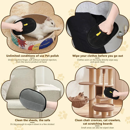 Magic Pet Static Hair Removal Gloves  Brush Hair Remover  Cat Hair Removal Tool  Hair Removal Brush Hair Removal Gloves