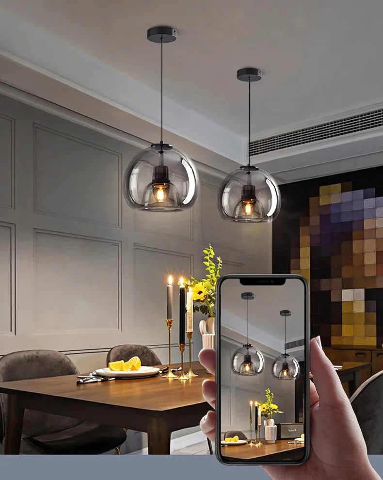 Modern Home Decor Lights Glass Pendant Light Lamps for Living Room Chandeliers for Dining Room Hanging Light Indoor Lighting
