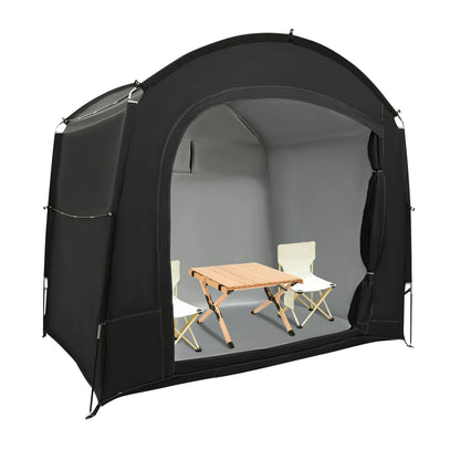 Bike Storage Shed for 1-4 Bikes Portable Waterproof Bicycle Shelter Tent 220x150x185cm 210D Oxford Cloth Foldable Sunshade Cover