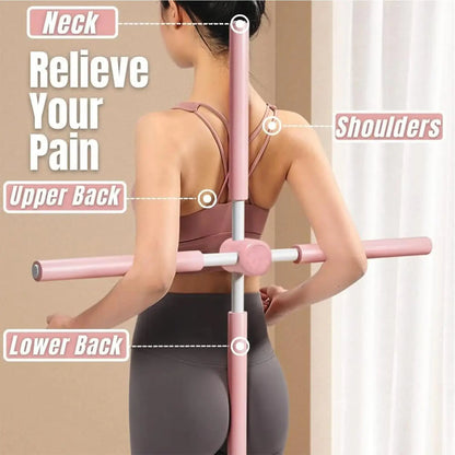 2026 Stretching Stick Telescopic Pilates Stick Neck Hump Corrector Rod For Teens Children Workplace Fitness Yoga Pilates Workout
