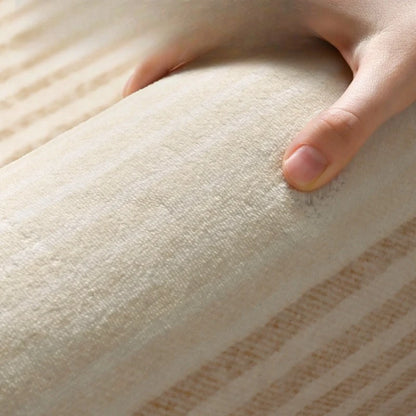 Large Area Rugs for Bedroom Cream Style Living Room Decoration Line Carpet Thick Plush Study Floor Mat Fluffy Soft Cloakroom Rug
