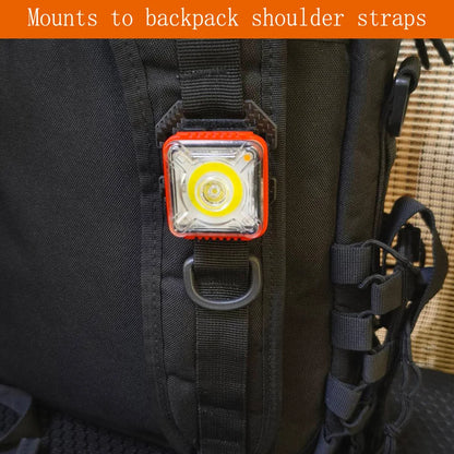 Outdoor Flashlight EDC Portable Mini Light Camping Hiking Safety Flashing Light For Tactical Vest 25mm Backpack Strap