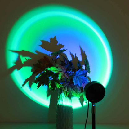 Sunset projection light remote control 16 color ambient night light, bedroom decoration background wall photography props