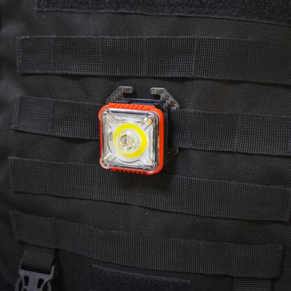 Outdoor Flashlight EDC Portable Mini Light Camping Hiking Safety Flashing Light For Tactical Vest 25mm Backpack Strap