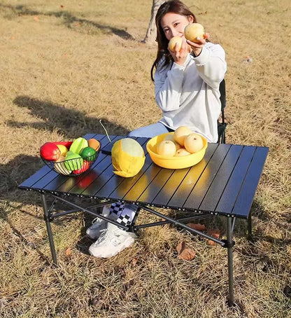 Camping Folding Table Lightweight Organizer Desk with Carrying Bag Multi-Purpose Outdoor Picnic Beach Leisure Desks Essentials
