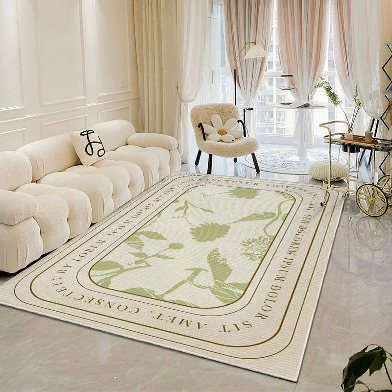 VIKAMA modern simple crystal velvet large carpet living room sofa coffee table Light luxury large area bedroom non-slip carpet