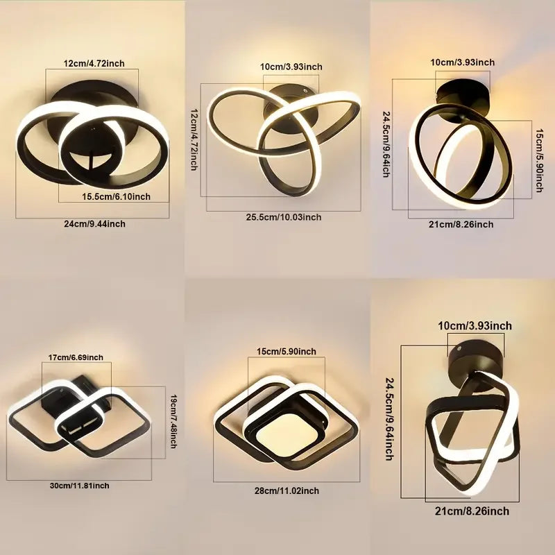 LED Ceiling Lamp Modern Style Geometric Shape Aisle Corridor Light Wall light Kitchen/ Bedroom Lighting 110V White/Warm light