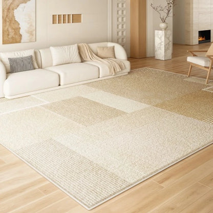 Large Area Rugs for Bedroom Cream Style Living Room Decoration Line Carpet Thick Plush Study Floor Mat Fluffy Soft Cloakroom Rug