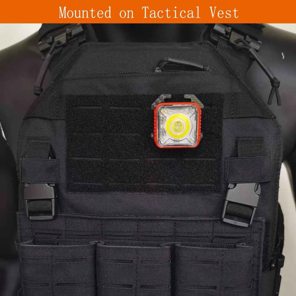 Outdoor Flashlight EDC Portable Mini Light Camping Hiking Safety Flashing Light For Tactical Vest 25mm Backpack Strap