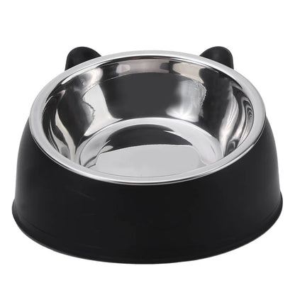 1/2/5pcs Cat Bowl Creative Inclined Kitten Puppy Food Feeding Bowls Stainless Steel Cats Drinking Feeder Pet Dogs Cats Feeders
