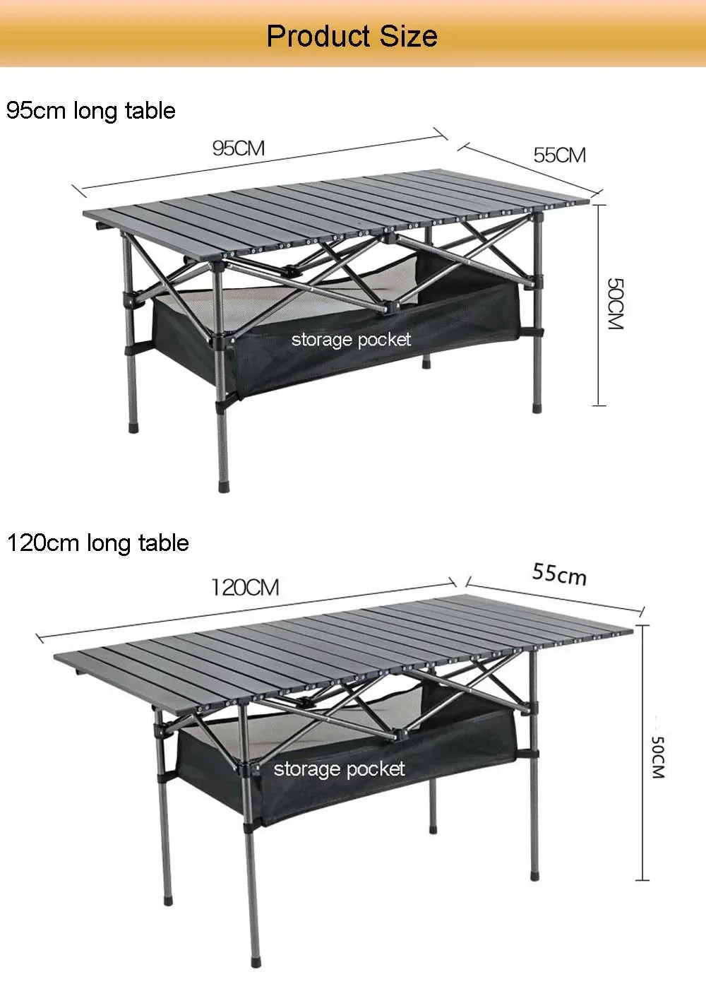 Camping Folding Table Lightweight Organizer Desk with Carrying Bag Multi-Purpose Outdoor Picnic Beach Leisure Desks Essentials