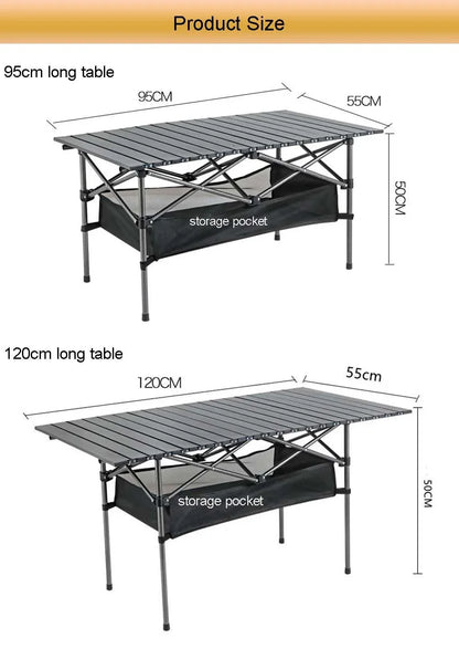 Camping Folding Table Lightweight Organizer Desk with Carrying Bag Multi-Purpose Outdoor Picnic Beach Leisure Desks Essentials