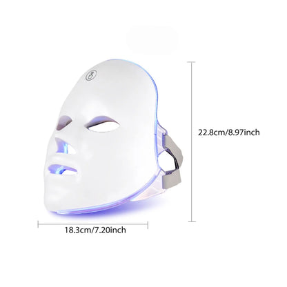 7 Colors LED Facial Mask Photon Tool Face Skin Care Mask Skin Rejuvenation Tools Anti Acne Wrinkle Removal Face Beauty Mask