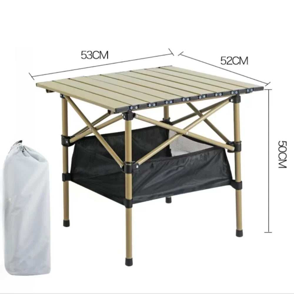 Camping Folding Table Lightweight Organizer Desk with Carrying Bag Multi-Purpose Outdoor Picnic Beach Leisure Desks Essentials
