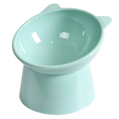Tilted Cat Food Bowl Elevated Cat Bowl Ergonomic Cat Food Dish Anti Vomiting Plastic Feeding Bowl Non Slip for Flat- Faced Cats