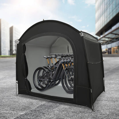 Bike Storage Shed for 1-4 Bikes Portable Waterproof Bicycle Shelter Tent 220x150x185cm 210D Oxford Cloth Foldable Sunshade Cover