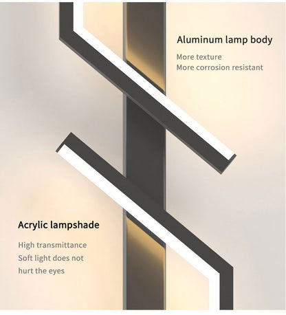 Modern Creative Strip Led Wall Light Minimalist Bedroom Bedside Wall Sconce Led Lights Living Room TV Sofa Background Wall Lamp