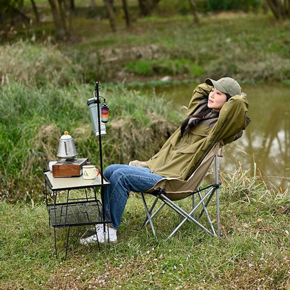 Outdoor Folding Moon Chair Portable Chair Camping Chair Picnic Gear Fishing Small Horse Stool Student Sketching