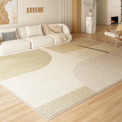 Large Area Rugs for Bedroom Cream Style Living Room Decoration Line Carpet Thick Plush Study Floor Mat Fluffy Soft Cloakroom Rug