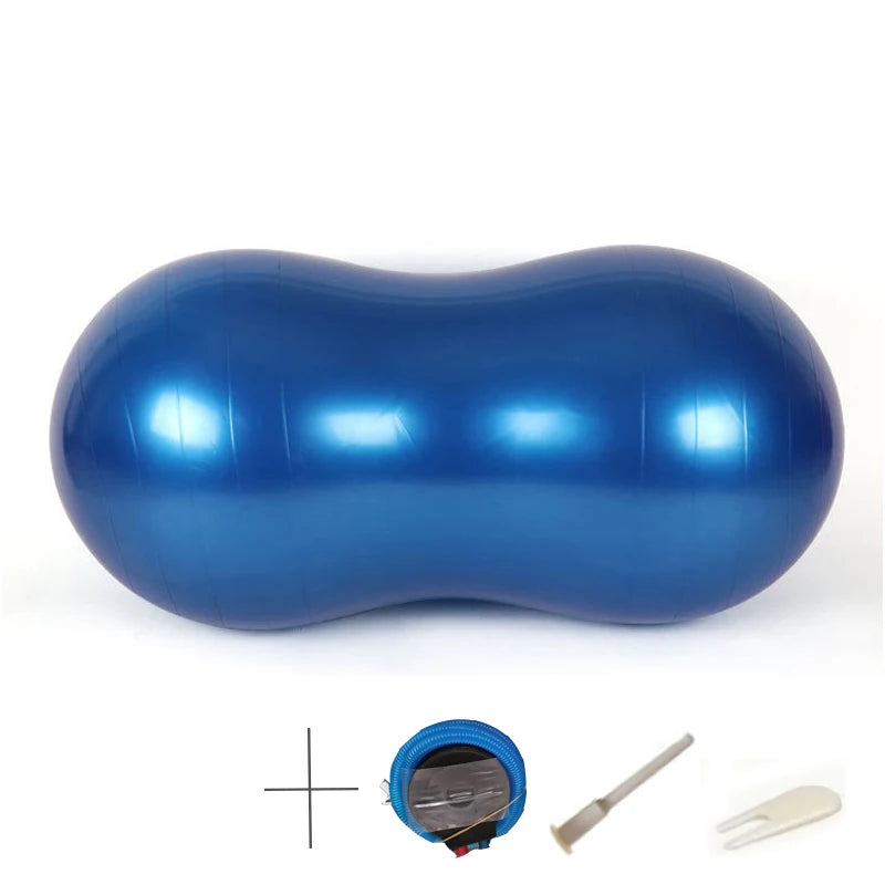 90*45cm Anti-Burst Peanut Yoga Ball for Home Exercise Fitness Equipment Sports Gym Yoga Pilates Trainning with Pump