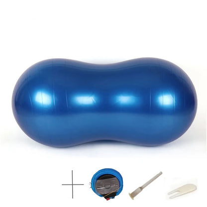 90*45cm Anti-Burst Peanut Yoga Ball for Home Exercise Fitness Equipment Sports Gym Yoga Pilates Trainning with Pump