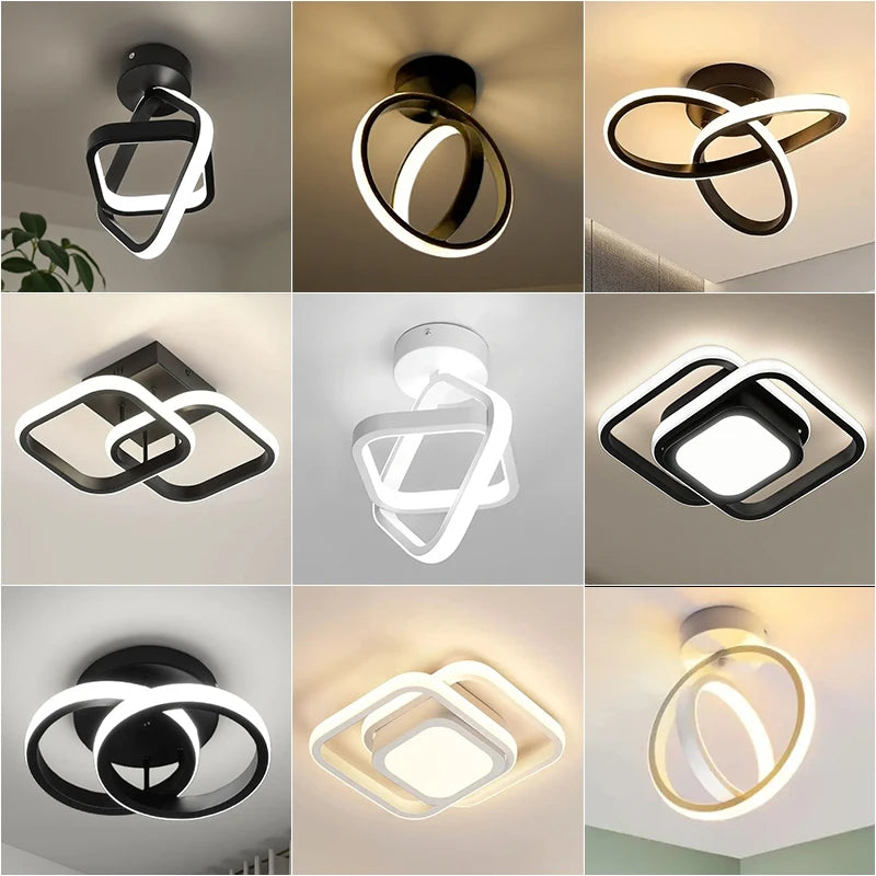 LED Ceiling Lamp Modern Style Geometric Shape Aisle Corridor Light Wall light Kitchen/ Bedroom Lighting 110V White/Warm light